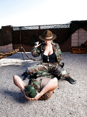 Big tits in sexy camo uniform by Blake Rose enjoy this hardcore fuck